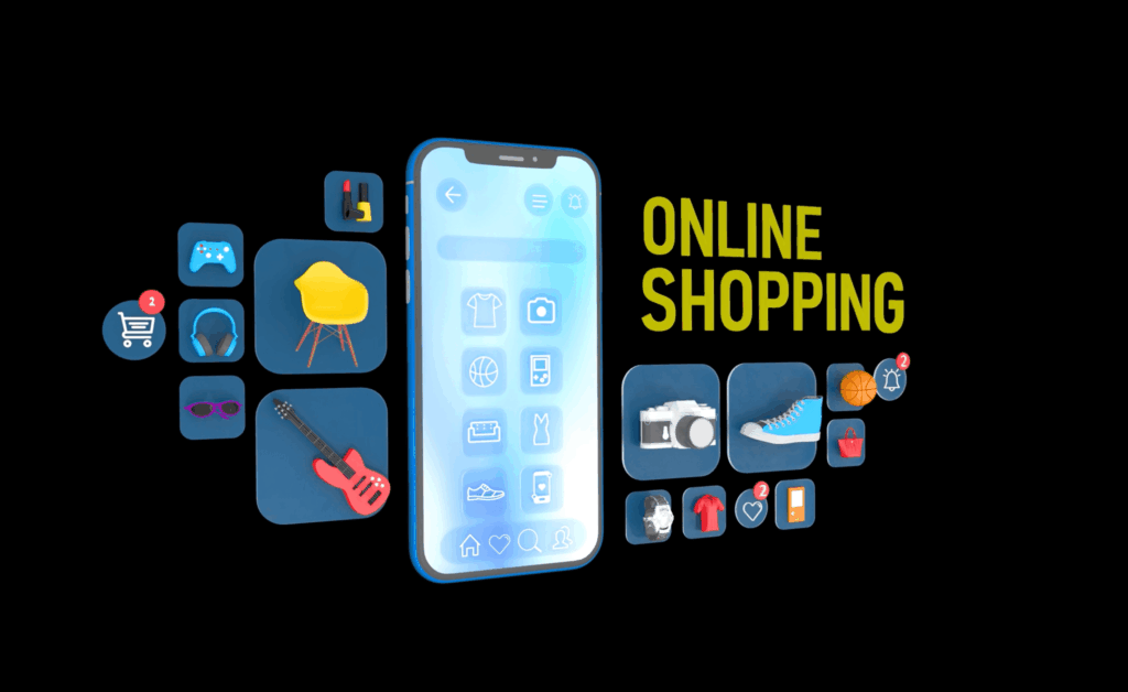 オンラインショッピングをイメージした自作画像